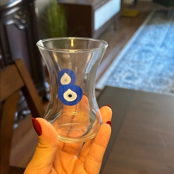 Turkish tulip-style tea glasses, often called "Nazar" or "Evil Eye" teacups - Picture 4 of 5